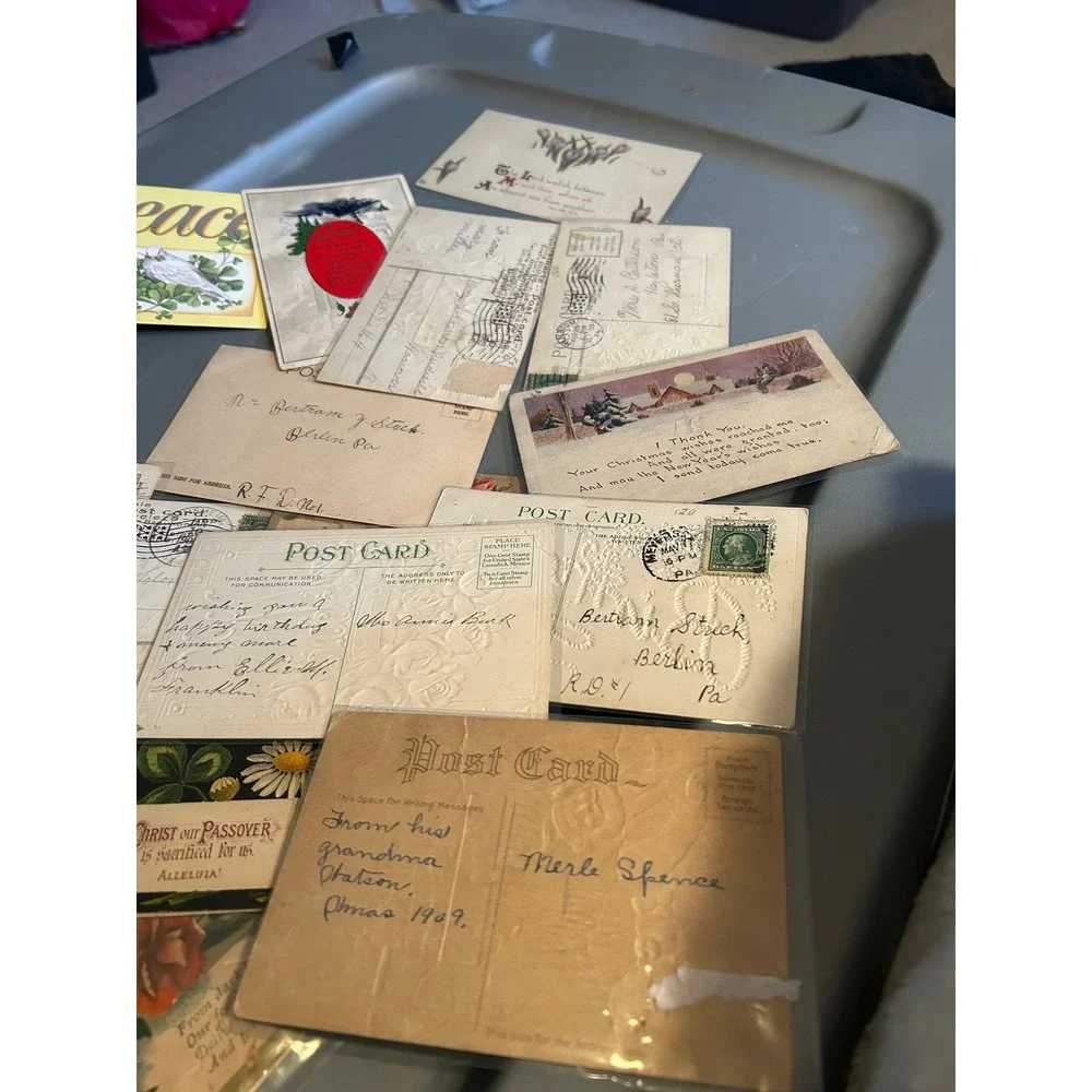 Vintage Postcard Lot of 20+ PostCards, most Written on, early 1900s